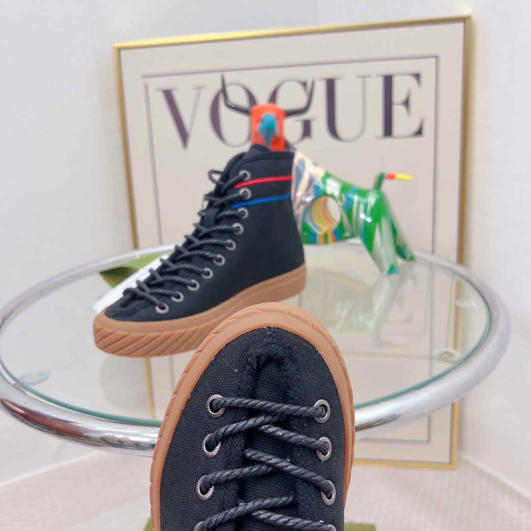 Gvc*1 Women’s Interlocking G High-Top Sneaker Black For Women GG