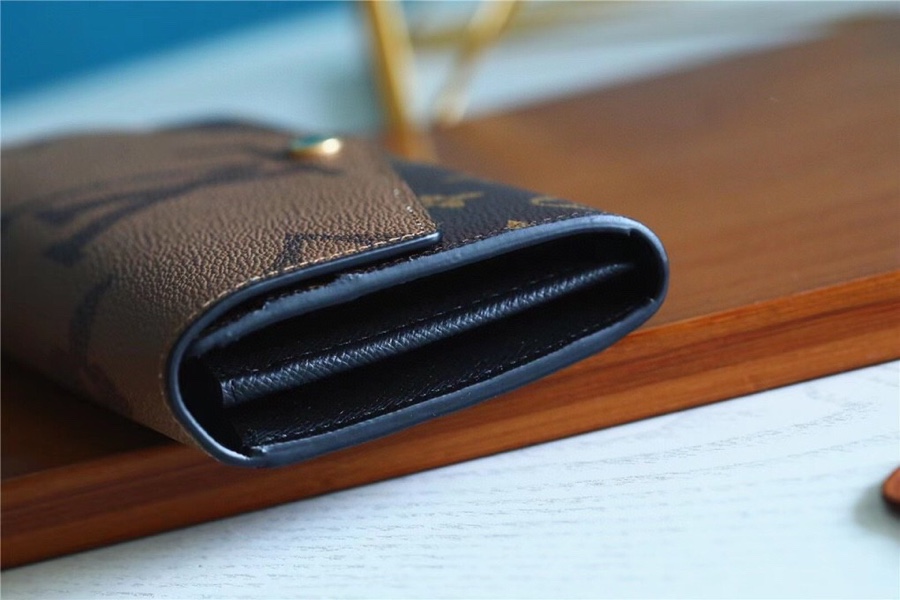 L0vis Vvtt0n Sarah Wallet Monogram and Monogram Reverse Canvas For Women, Women’s Wallets 7.5in/19cm LV M80726
