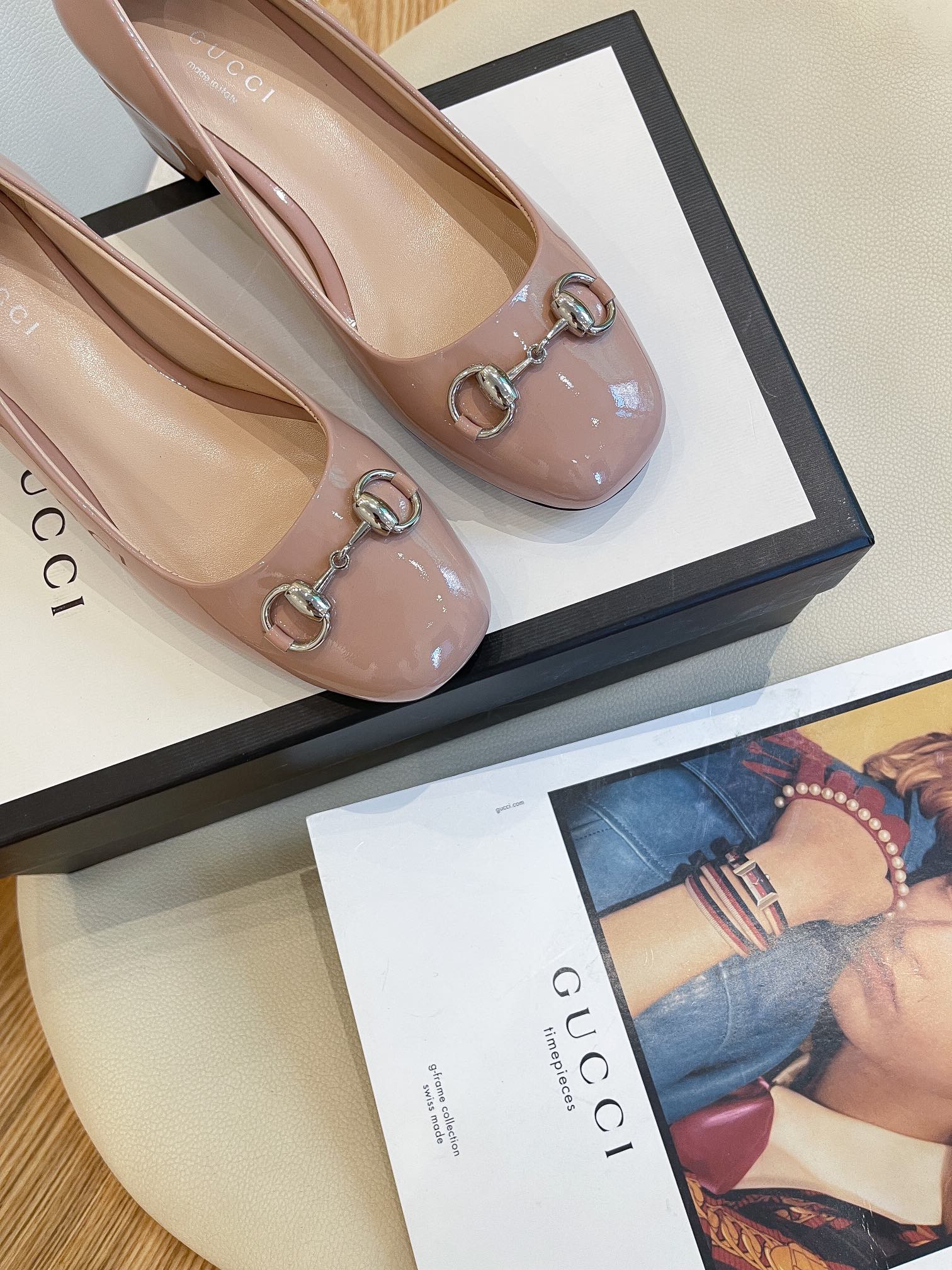 Gvc*1 Women’s Ballet Flat With Horsebit Pink For Women GG