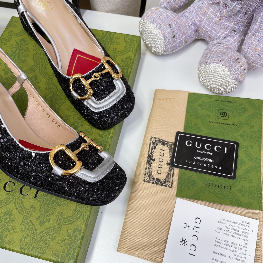 Gvc*1 Lovelight Slingback Mid-Heel With Horsebit Black For Women GG