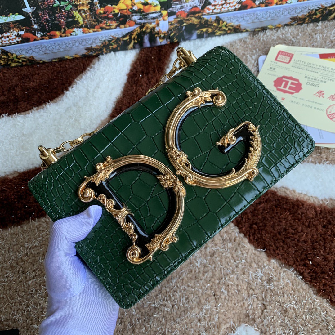 Dolce & Gabbana DG Girls Cross Body Bag Dark Green For Women 8.3in/21cm DG