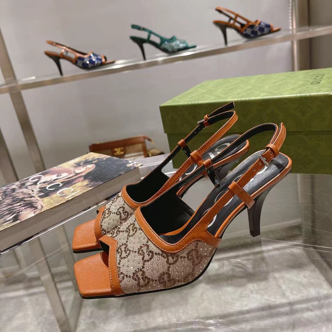 Gvc*1 Women’s GG Slingback Mid-Heel Pump Orange For Women GG