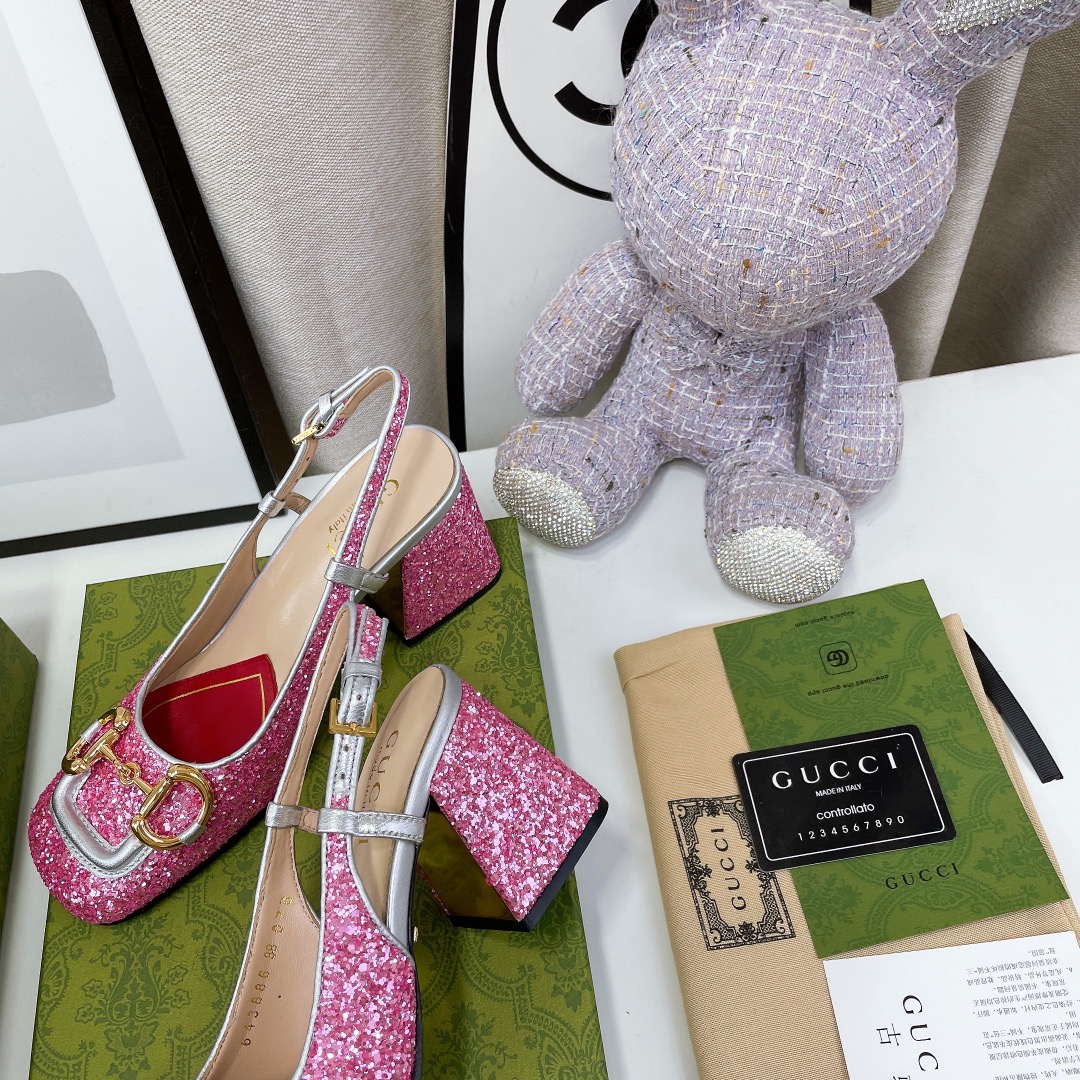 Gvc*1 Lovelight Slingback Mid-Heel With Horsebit Silver For Women GG