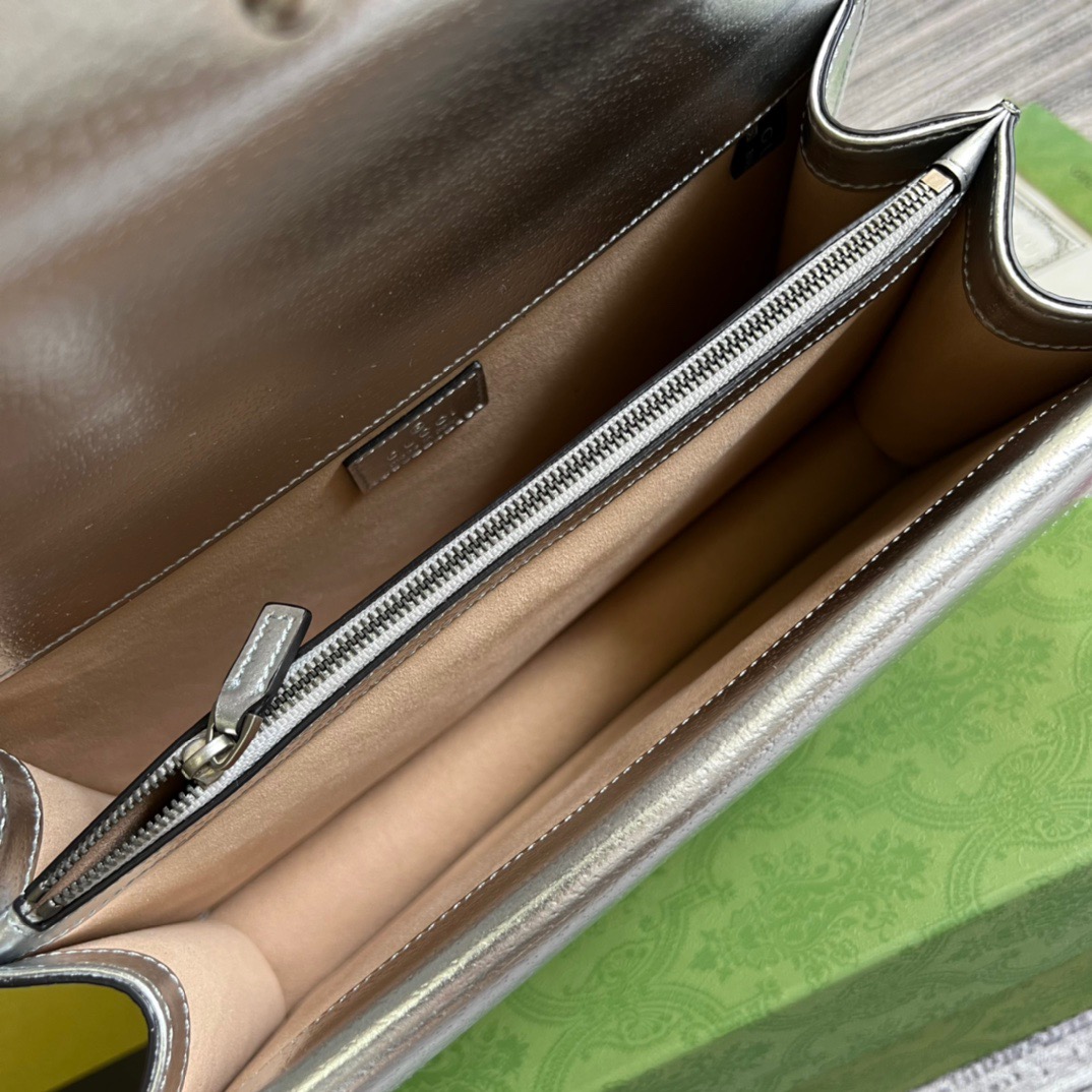 Gvc*1 Dionysus Small Shoulder Bag Silver For Women, Women’s Bags 10in/26cm GG 499623 1TRBN 8173