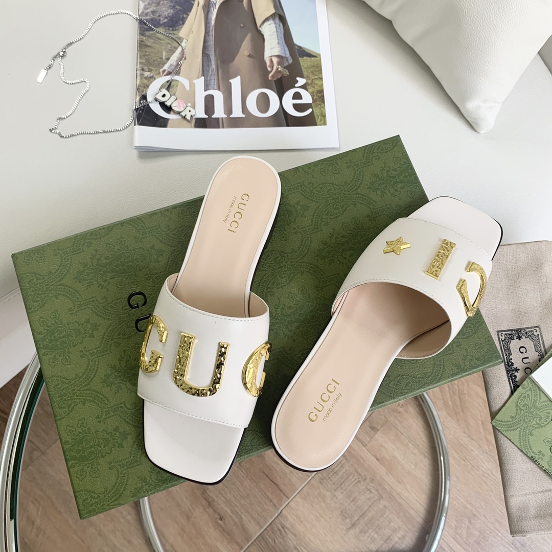 Gvc*1 Women’s ‘Gvc*1’ Slide White For Women GG ‎694858 C9D00 9022