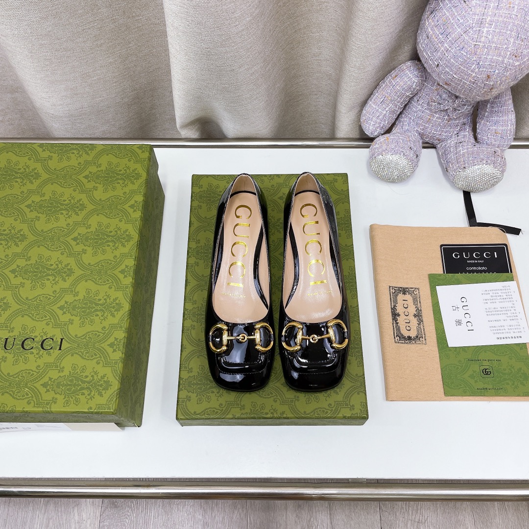 Gvc*1 Women’s Ballet Flat With Horsebit Black For Women GG