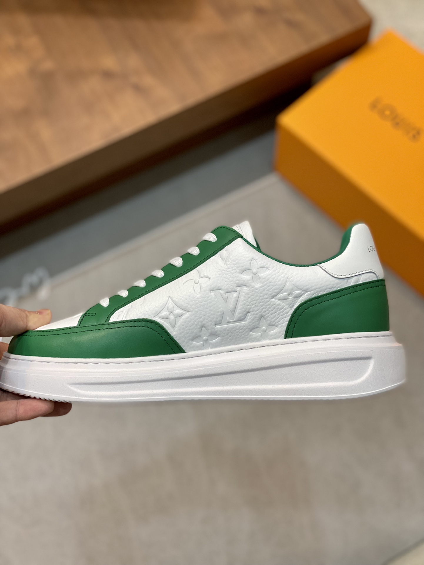 L0vis Vuittion Beverly Hills Sneaker Green For Men LV