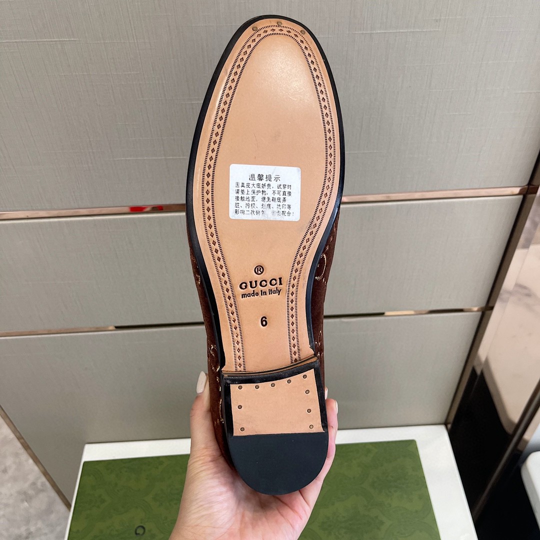 Gvc*1 Men’s Jordan GG Velvet Loafer Brown For Men 430088-9JT80-2091