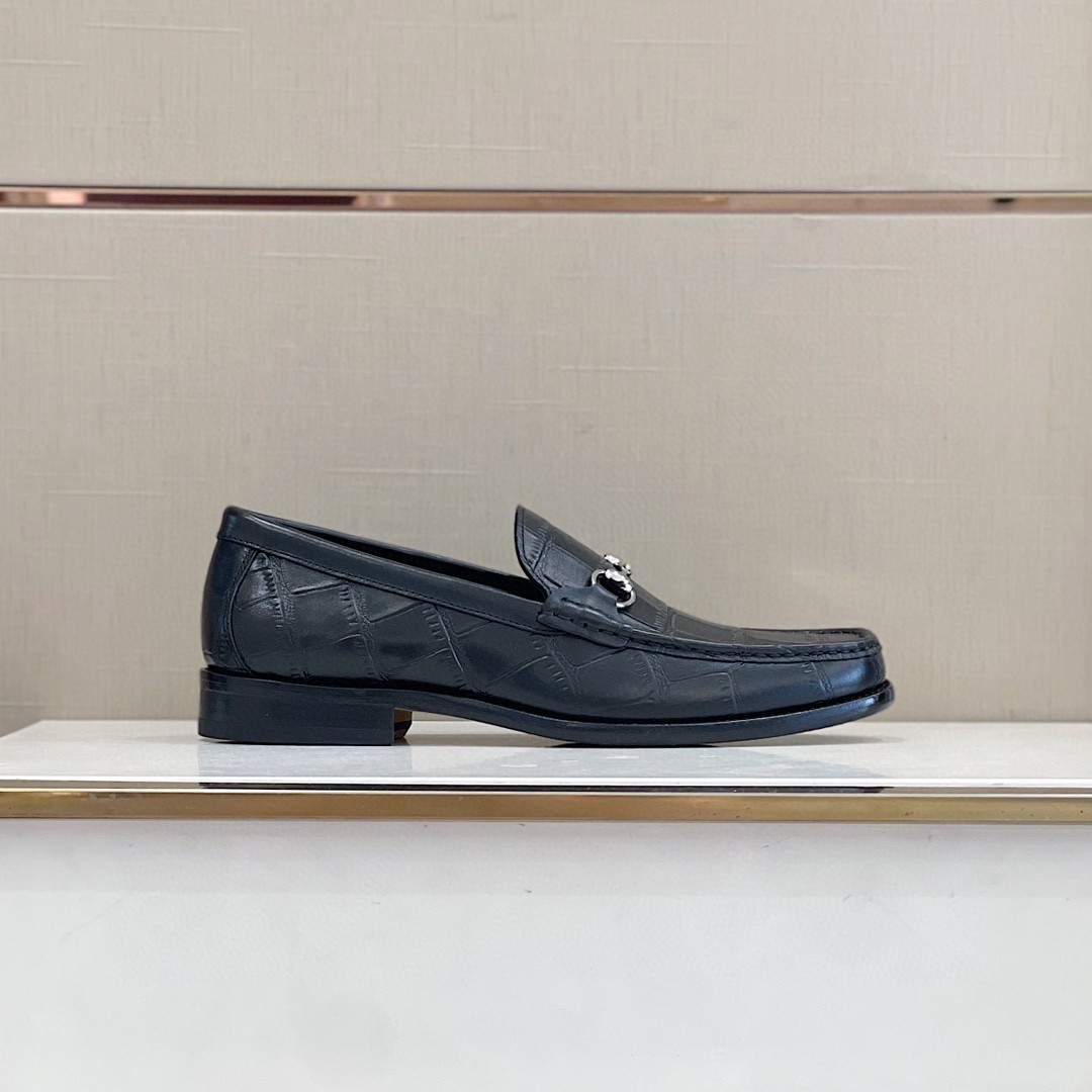 Gvc*1 Men’s 1953 Horsebit Crocodile Loafer Black For Men 644724