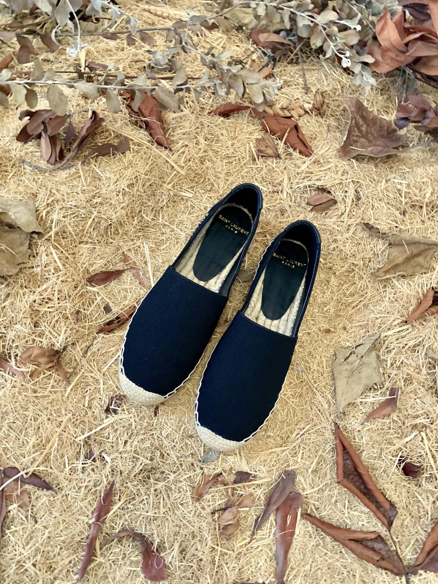 Sa1nt Lau*nt Women’s Sa1nt Lau*nt Embroidered Espadrilles Black For Women Y51