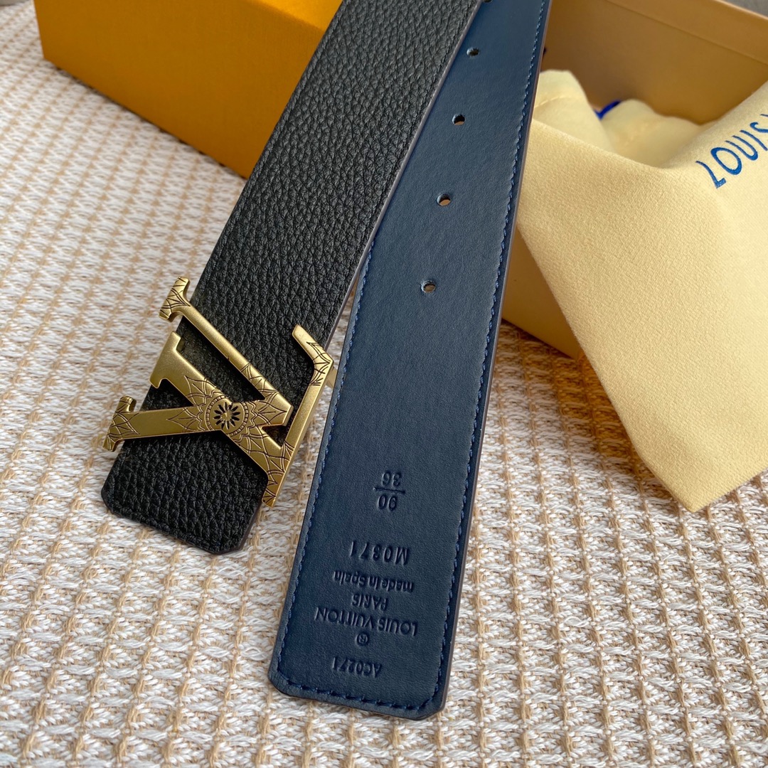 L0vis Vvtt0n Iconic Reversible LV Belt Black