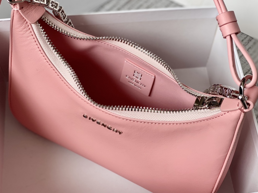 Givenchy Small Moon Cut Out Bag Pink For Women, Women’s Handbags, Shoulder Bags 9.8in/25cm GVC