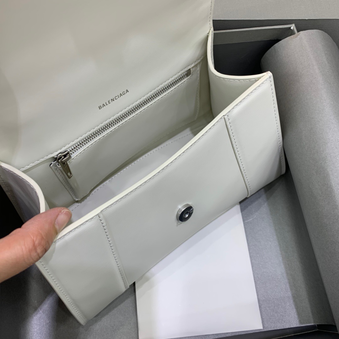 Ba1en*iaga Hourglass Small Handbag In White, For Women, Women’s Bags 9in/23cm 5928331QJ4Y9028