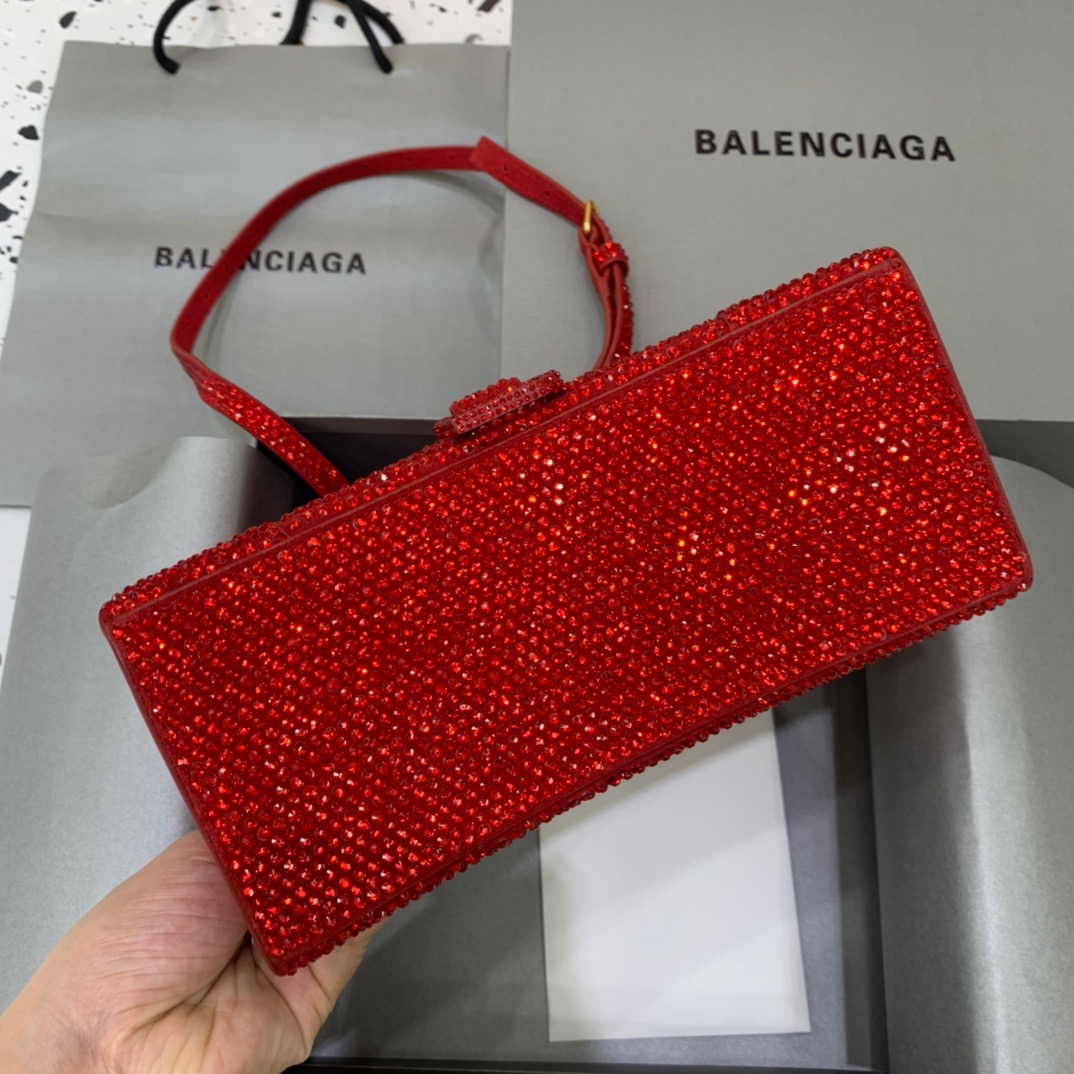 Ba1en*iaga Hourglass Small Handbag In Red, For Women, Women’s Bags 9in/23cm