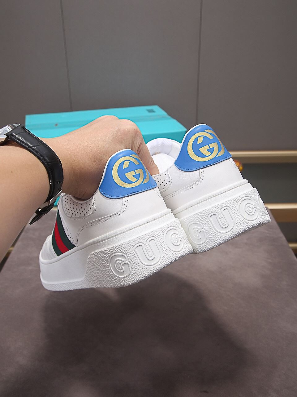 Gvc*1 Men’s Sneaker With Web White For Men ‎669698 UPG10 9060