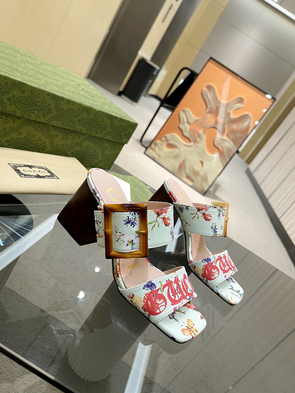 Gvc*1 Women’s ‘Soave’ Sandal With Bamboo Buckle White For Women GG‎