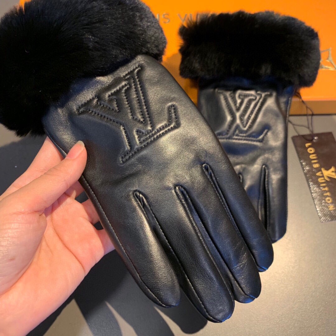 L0vis Vvtt0n Gloves In Black