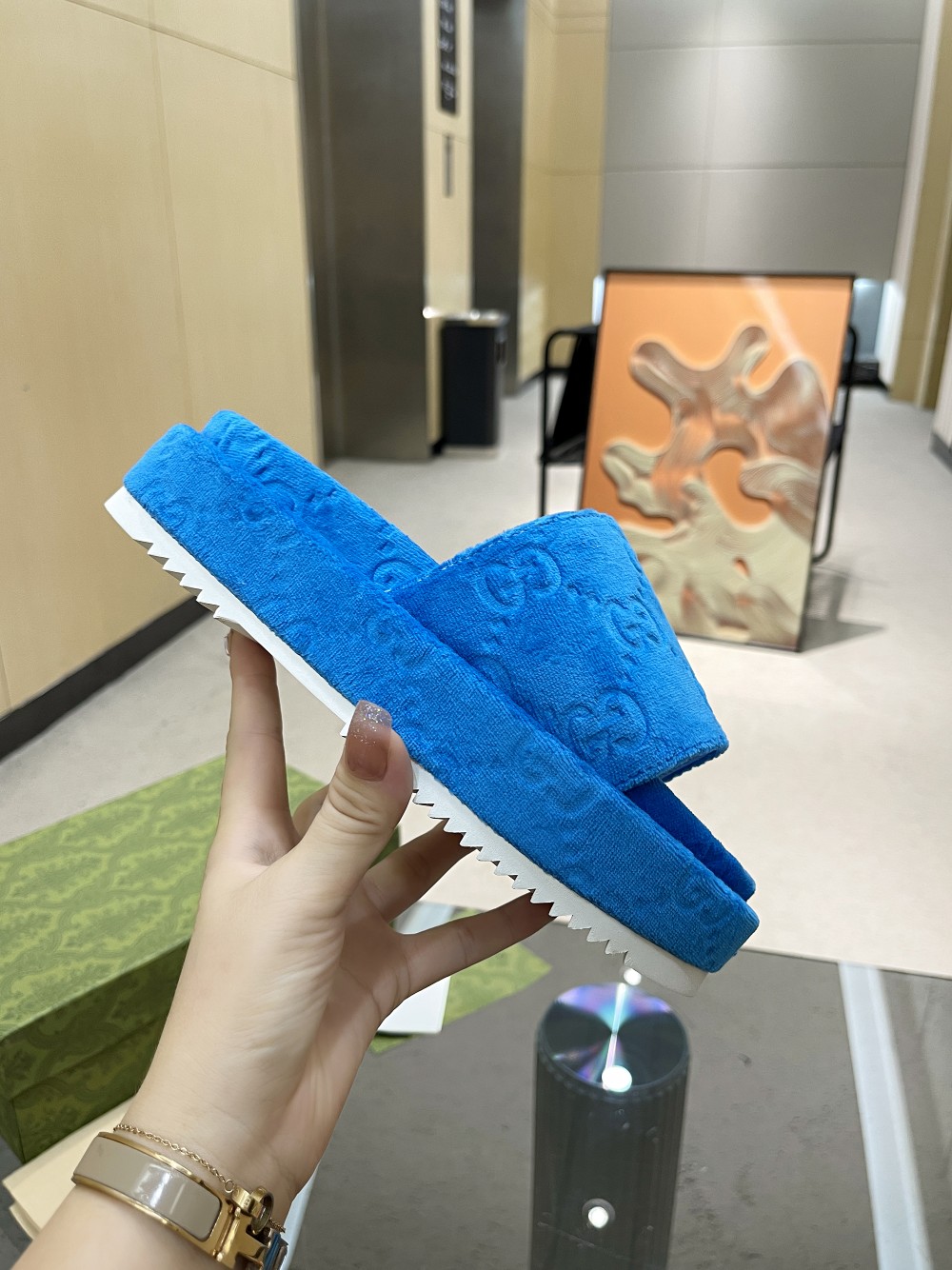 Gvc*1 Women’s GG Platform Sandal Blue For Women GG