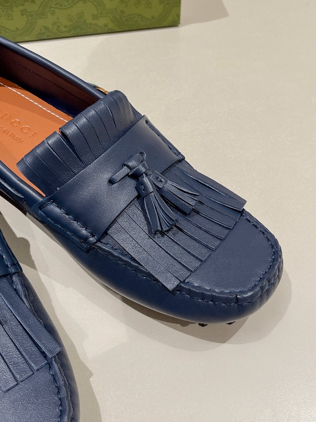 Gvc*1 Men’s Loafer With Driver Interlocking G Blue For Men 624699