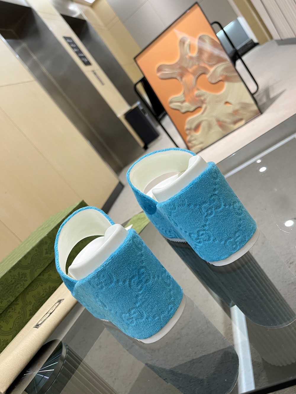 Gvc*1 Women’s GG Platform Sandal Light Blue For Women GG