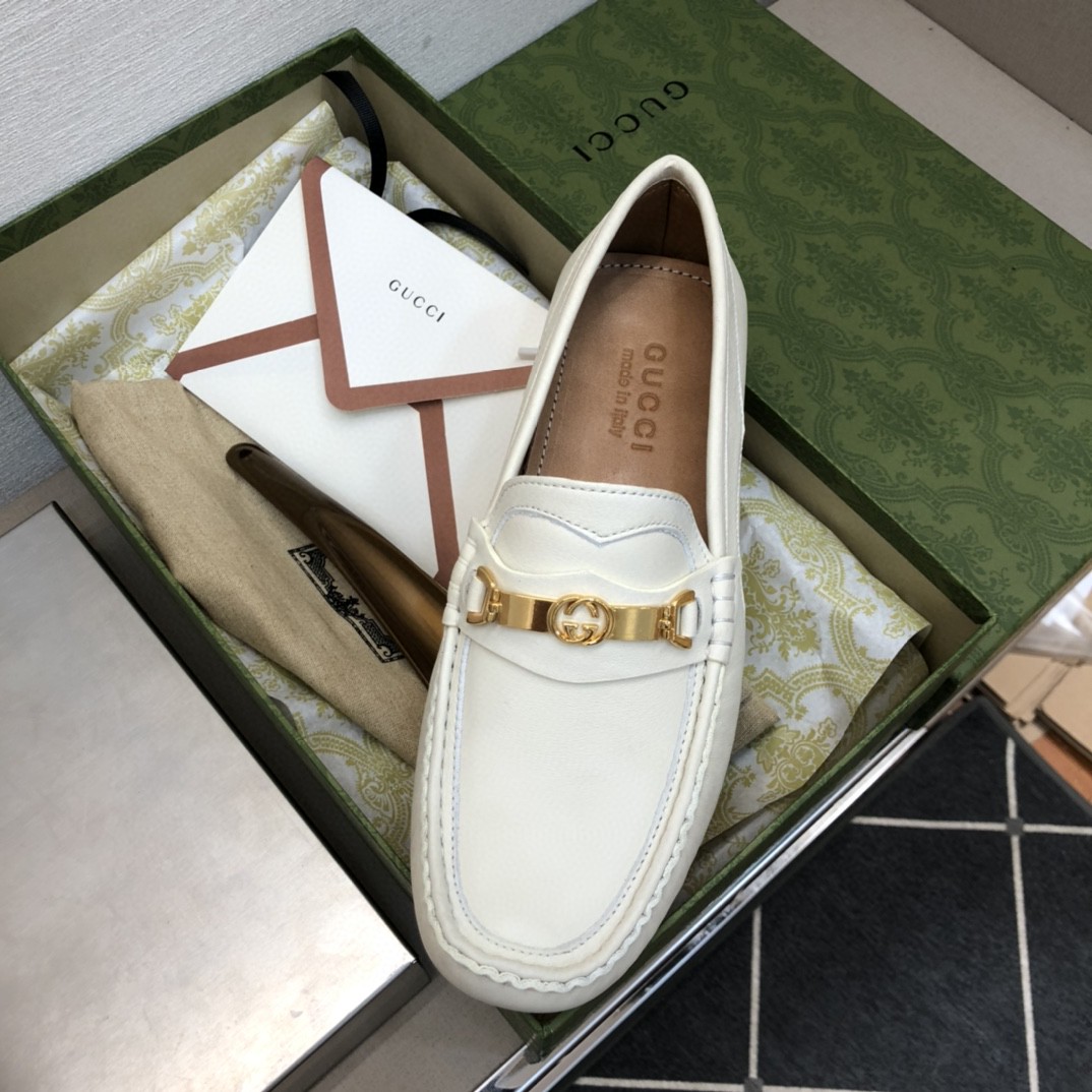 Gvc*1 Men’s Loafer With Interlocking G Horsebit White For Men ‎655519-1XO00-9022