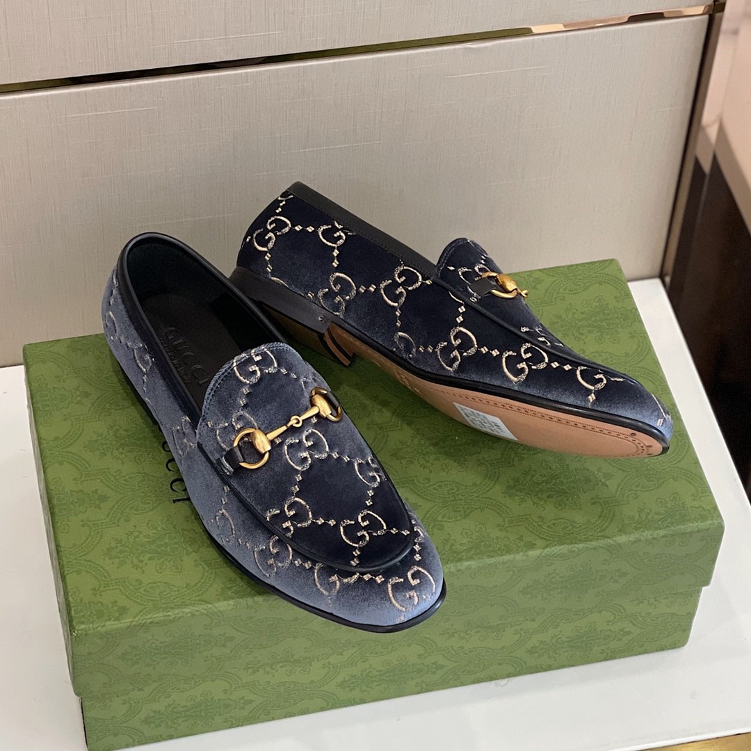 Gvc*1 Men’s Jordan GG Velvet Loafer Blue For Men 430088-9TI90-4286