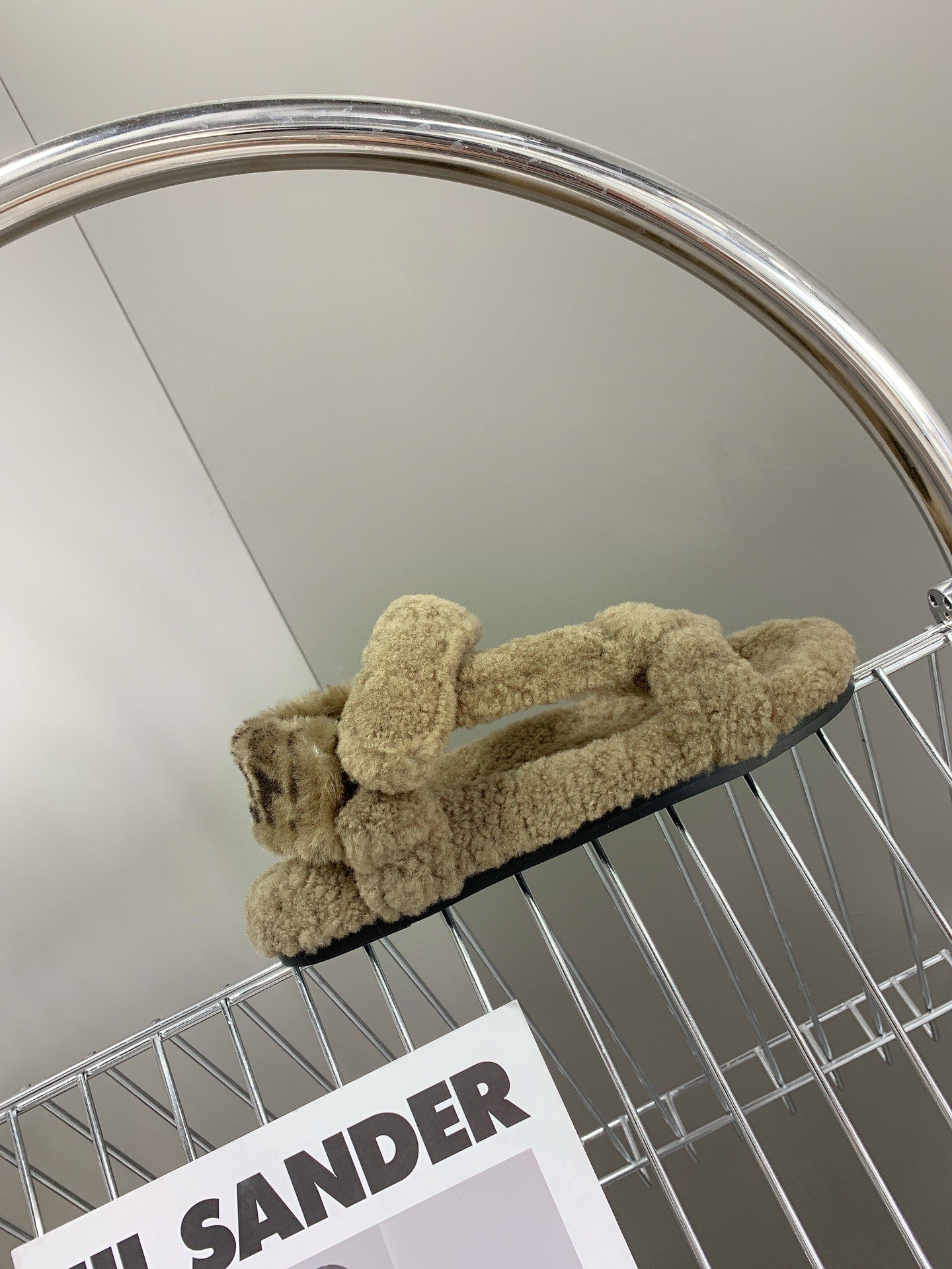 F**di First Shearling Sandal Green For Women