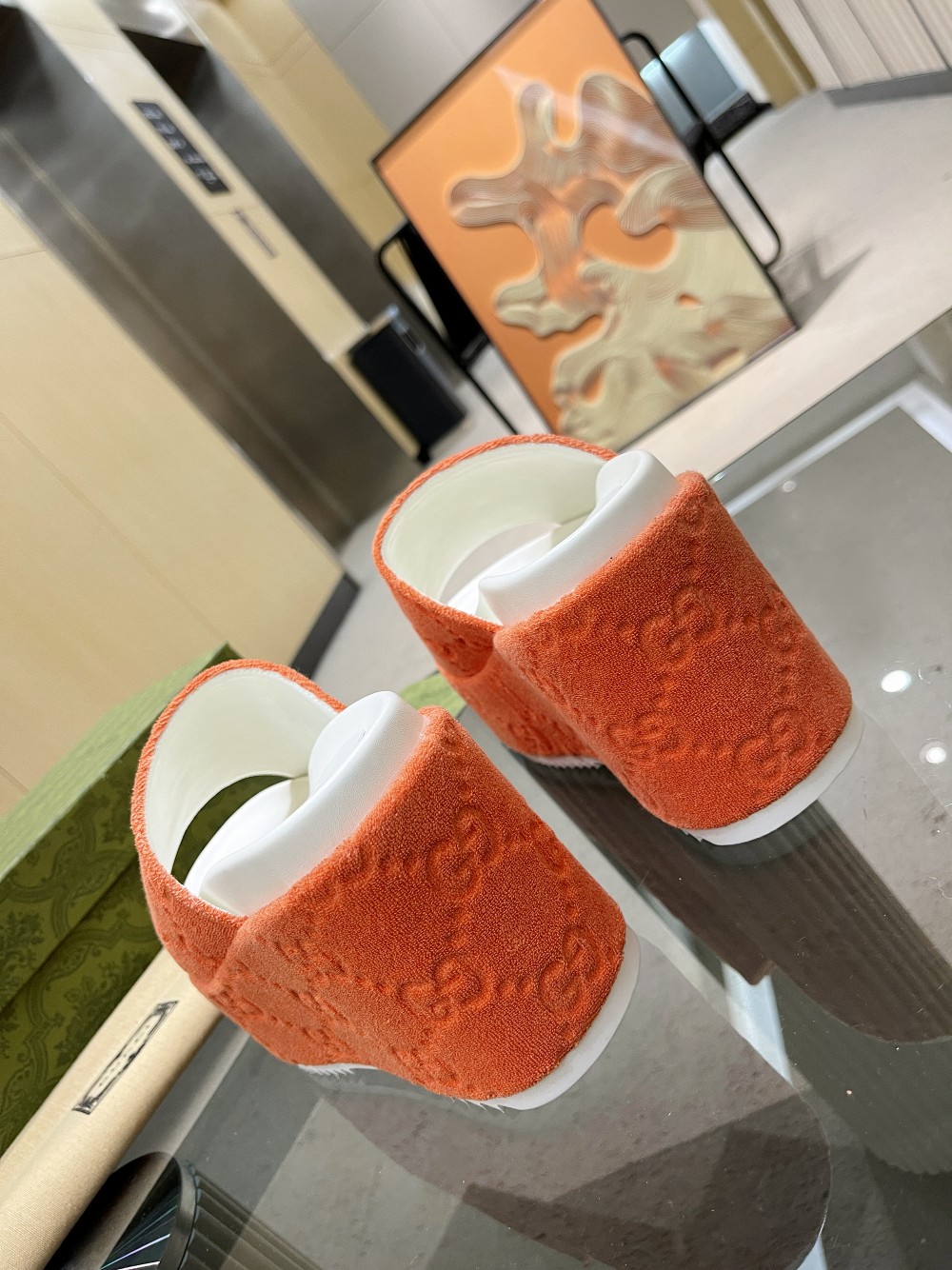 Gvc*1 Women’s GG Platform Sandal Orange For Women GG