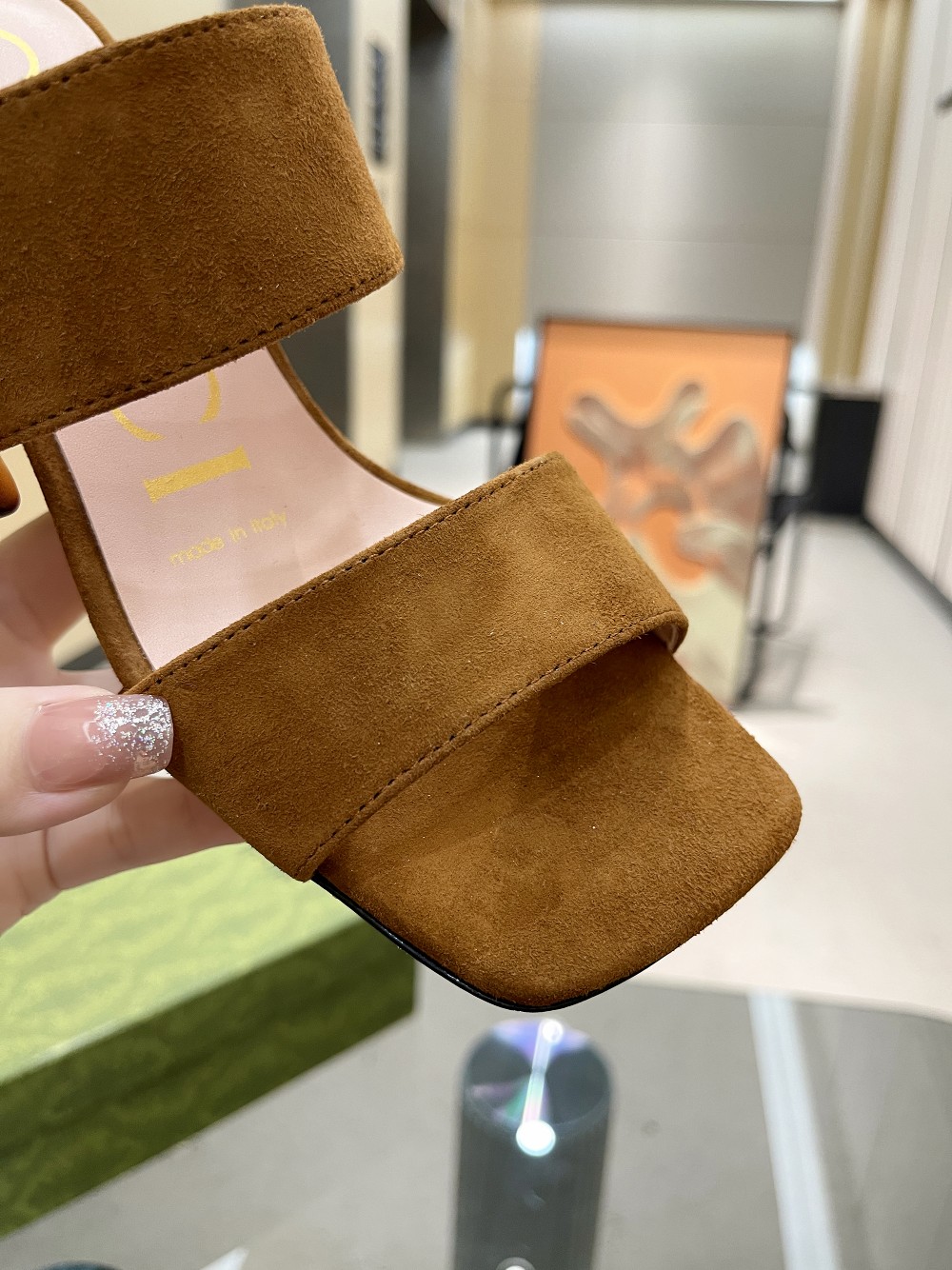 Gvc*1 Women’s Sandal With Bamboo Buckle Brown For Women GG