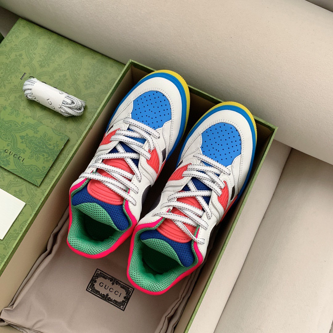 Gvc*1 Men’s Basket Sneaker White Pink And Blue For Men 661311 2SH80 9063