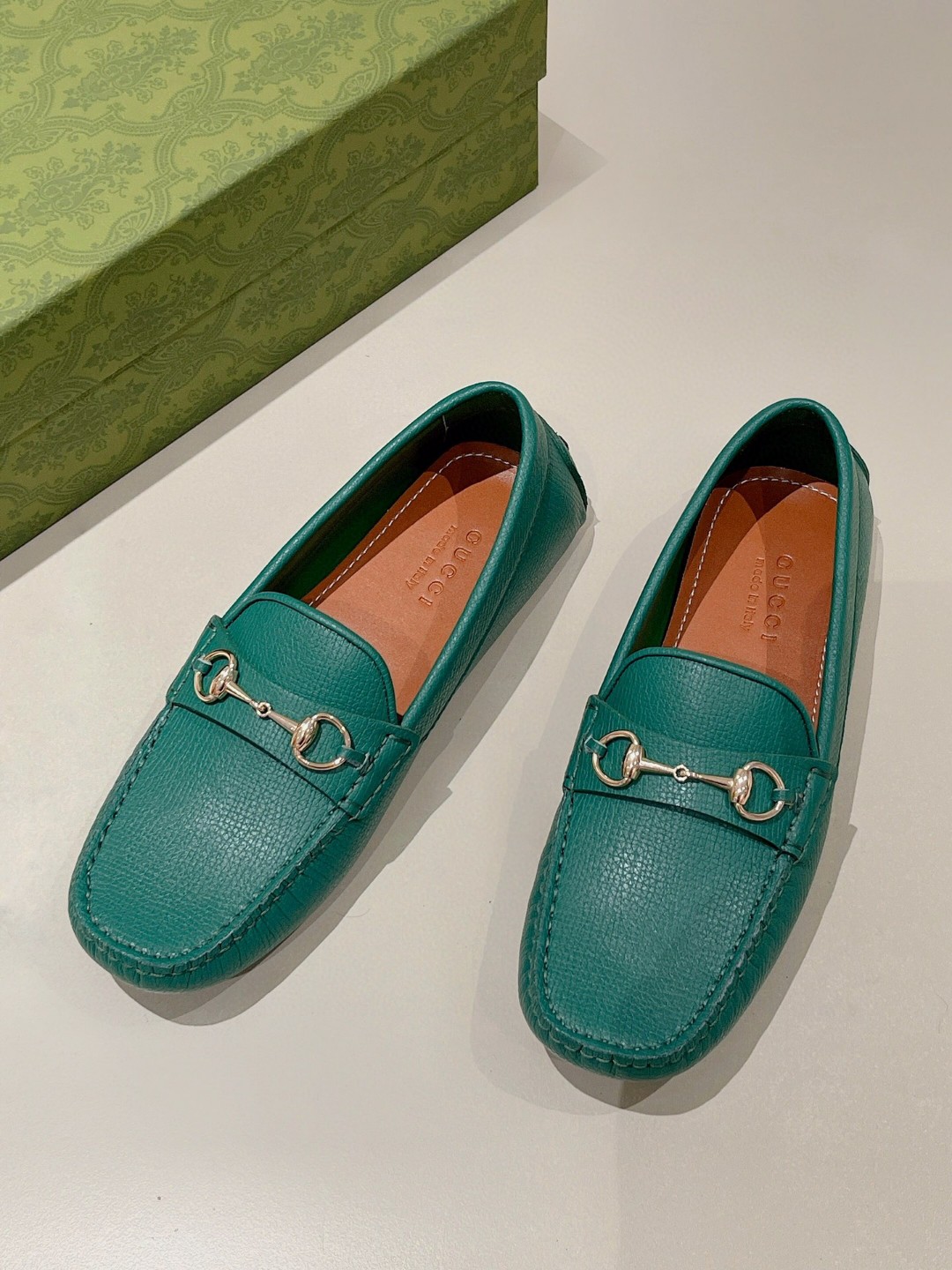 Gvc*1 Men’s Horsebit Driver Green For Men 674254 UDU00 3120