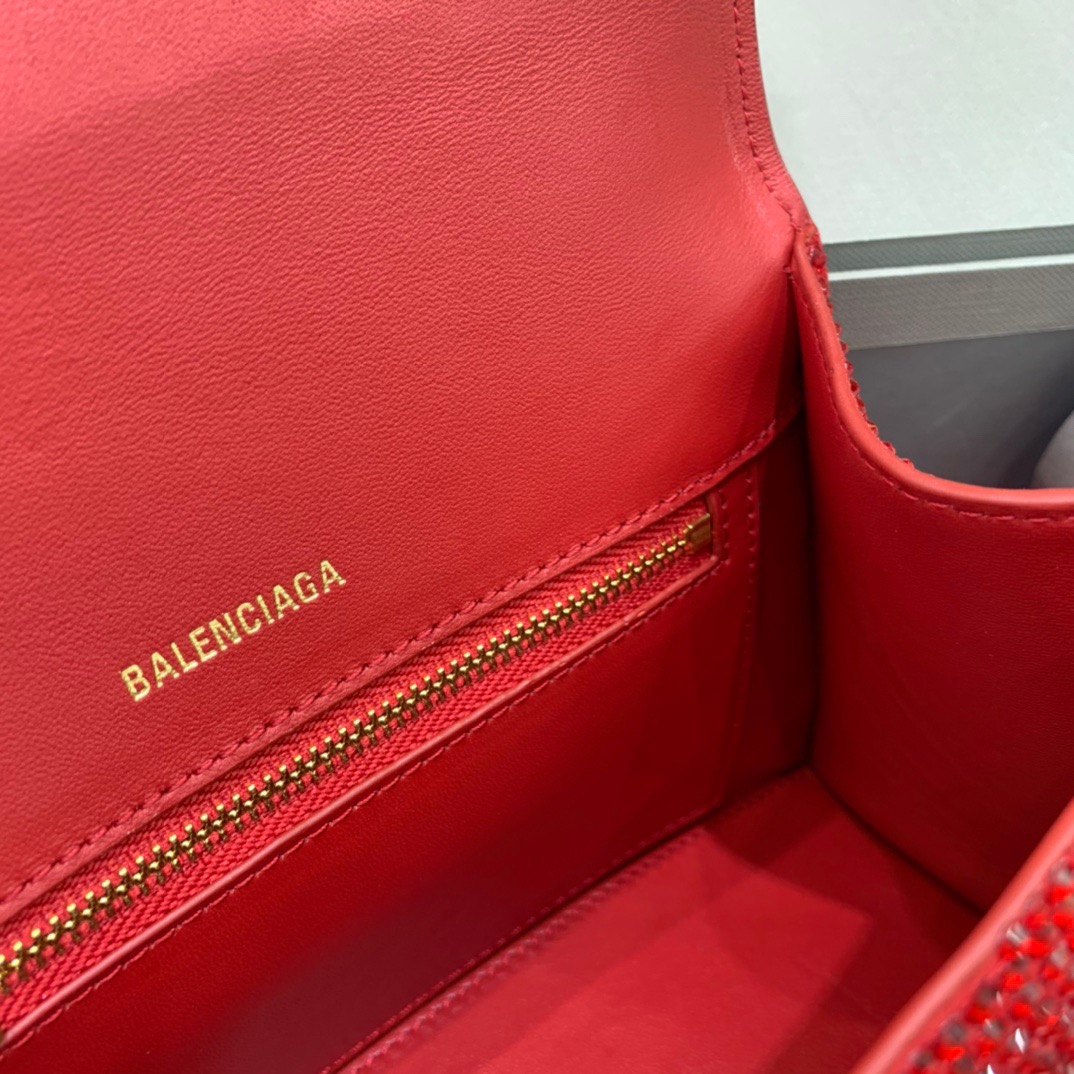 Ba1en*iaga Hourglass Small Handbag In Red, For Women, Women’s Bags 9in/23cm