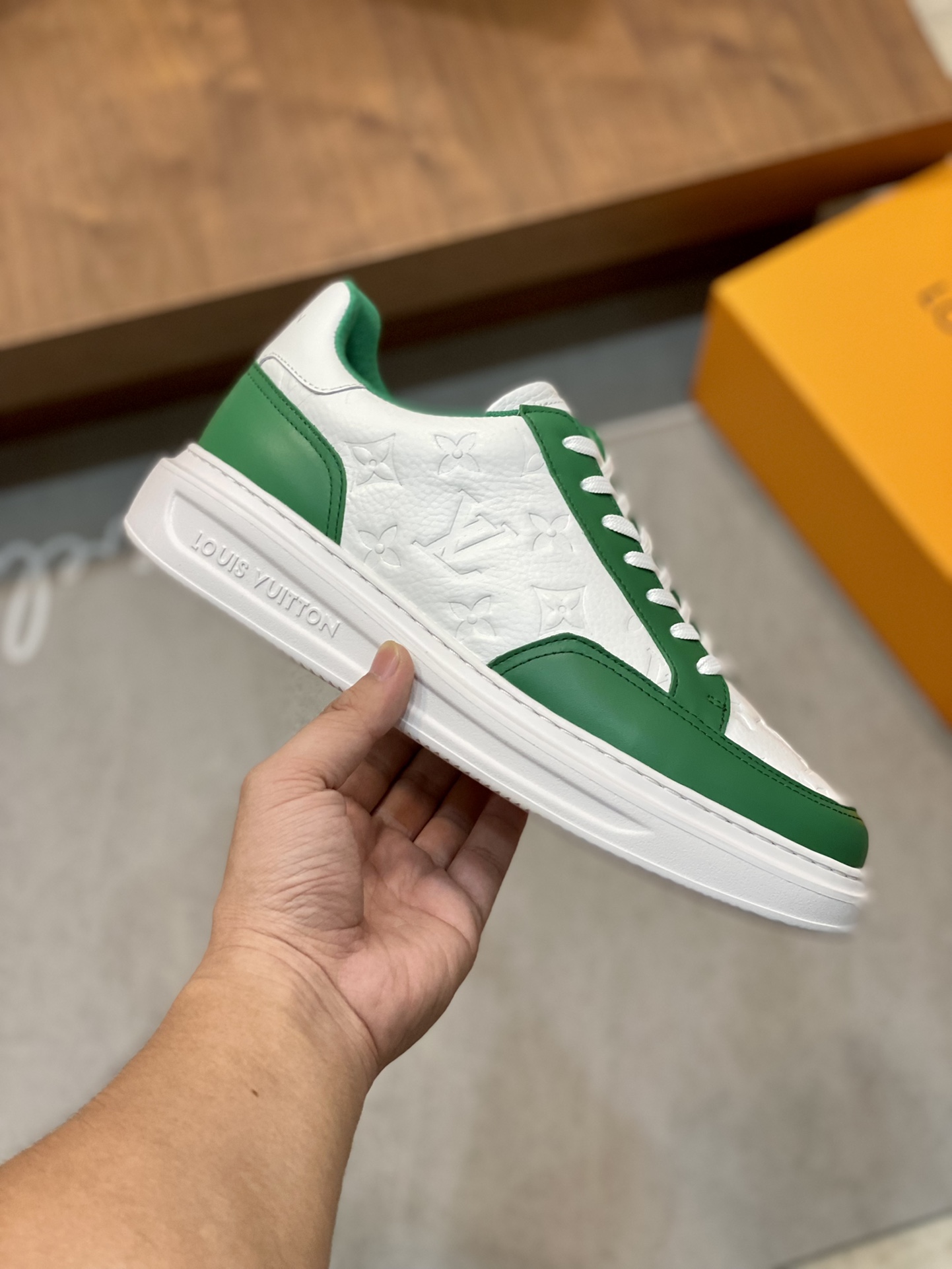 L0vis Vuittion Beverly Hills Sneaker Green For Men LV