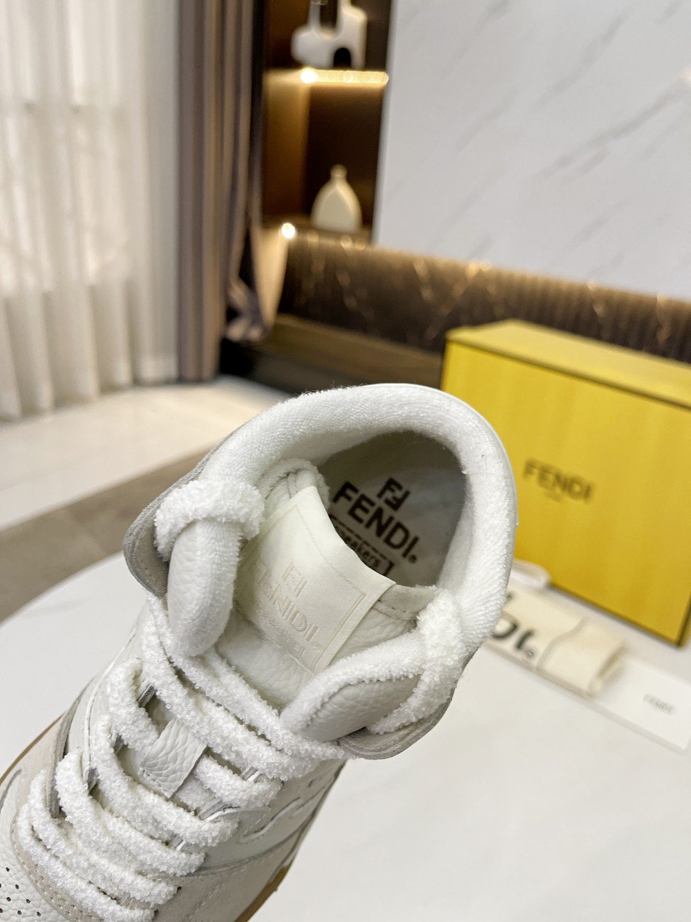 F**di Low Tops In White For Women