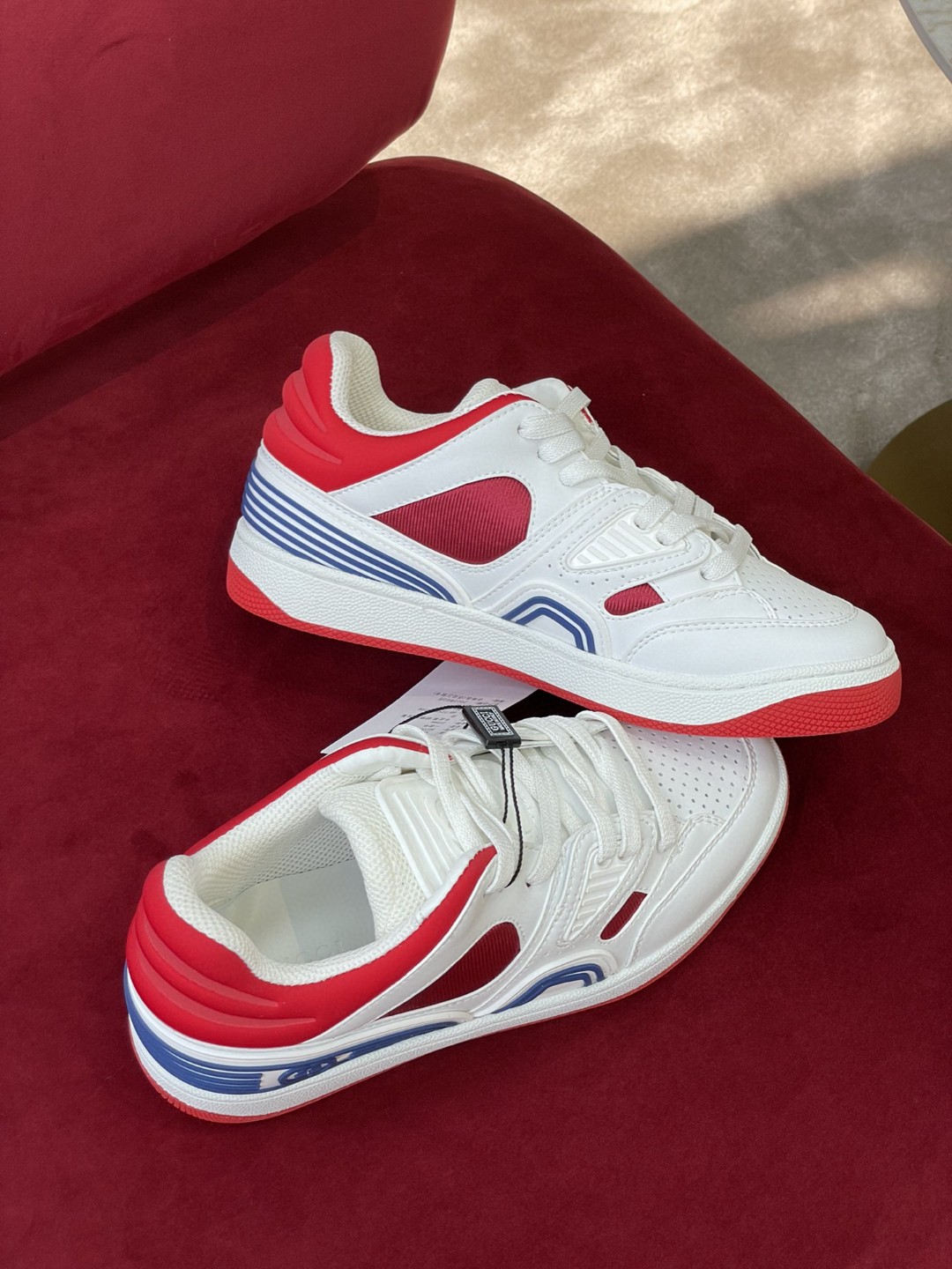 Gvc*1 Men’s Sneaker Gvc*1 Basket Donna White Red Demetra For Men ‎697882 2SHJ0 9090