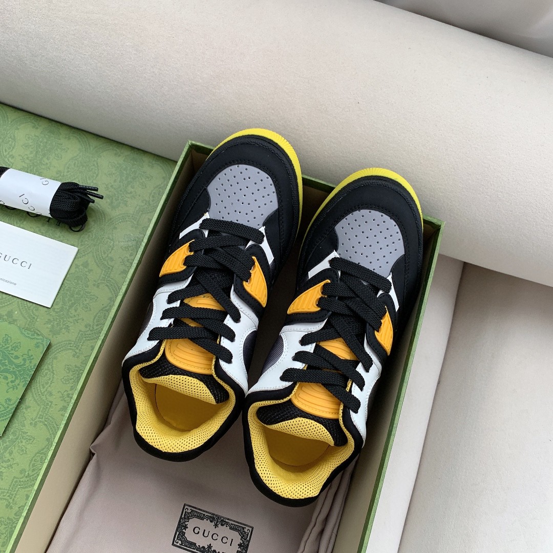 Gvc*1 Men’s Basket Sneaker Black Yellow And White For Men 661308 2SH90 1098