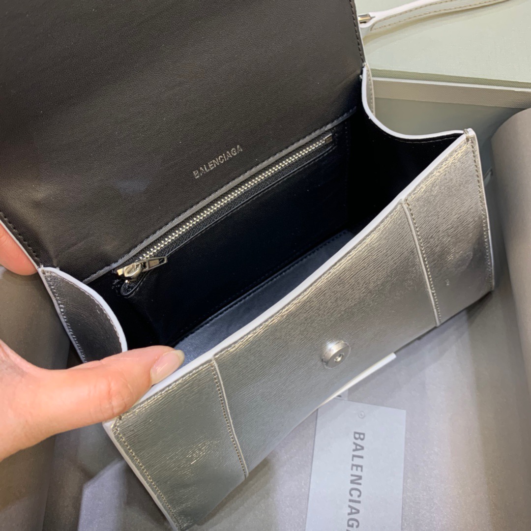 Ba1en*iaga Hourglass Small Handbag In Sliver, For Women, Women’s Bags 9in/23cm