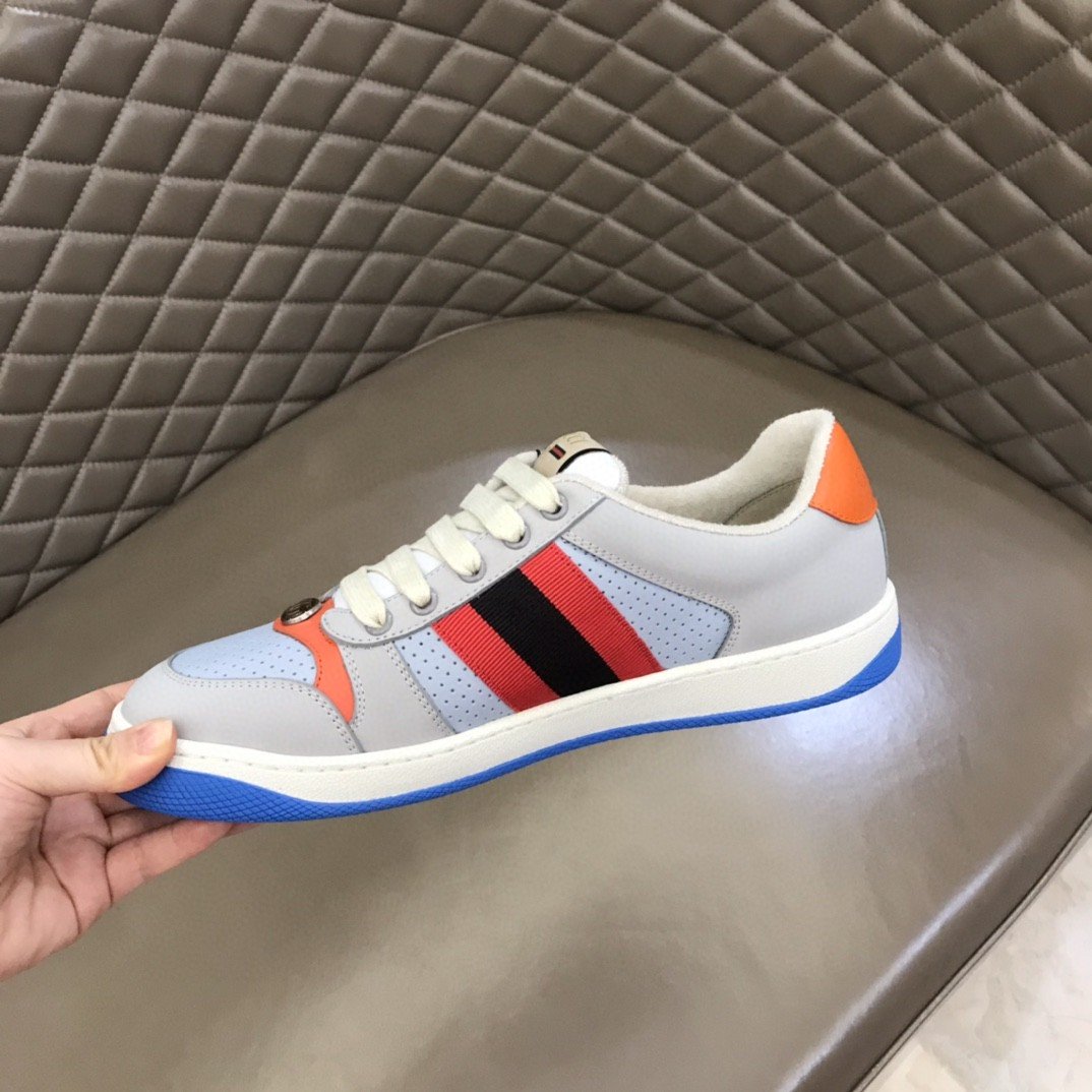 Gvc*1 Gray Screener Sneakers For Women GG Shoes 708296 0YIA0