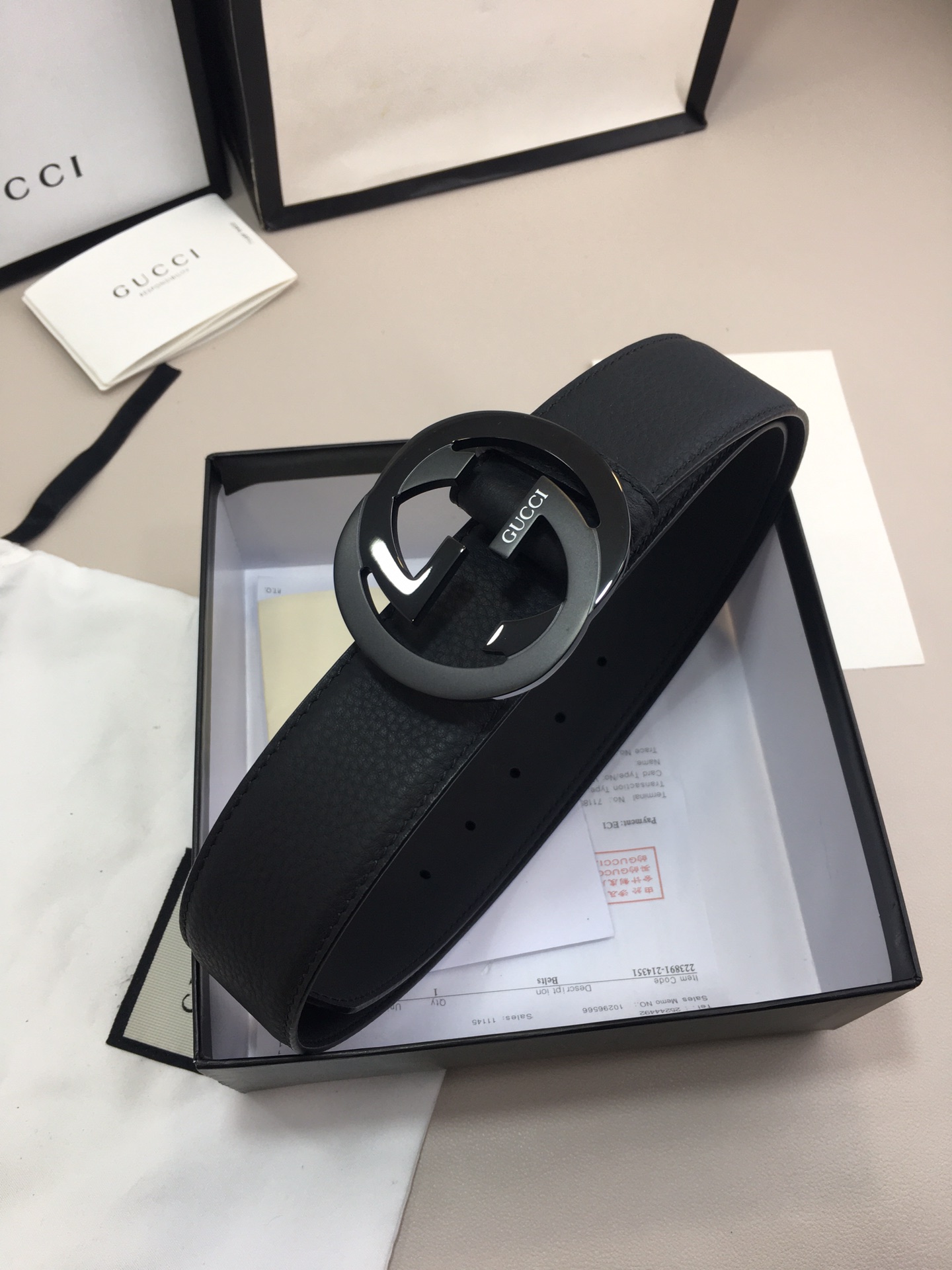 Gvc*1 GG Marmont Reversible Belt Black