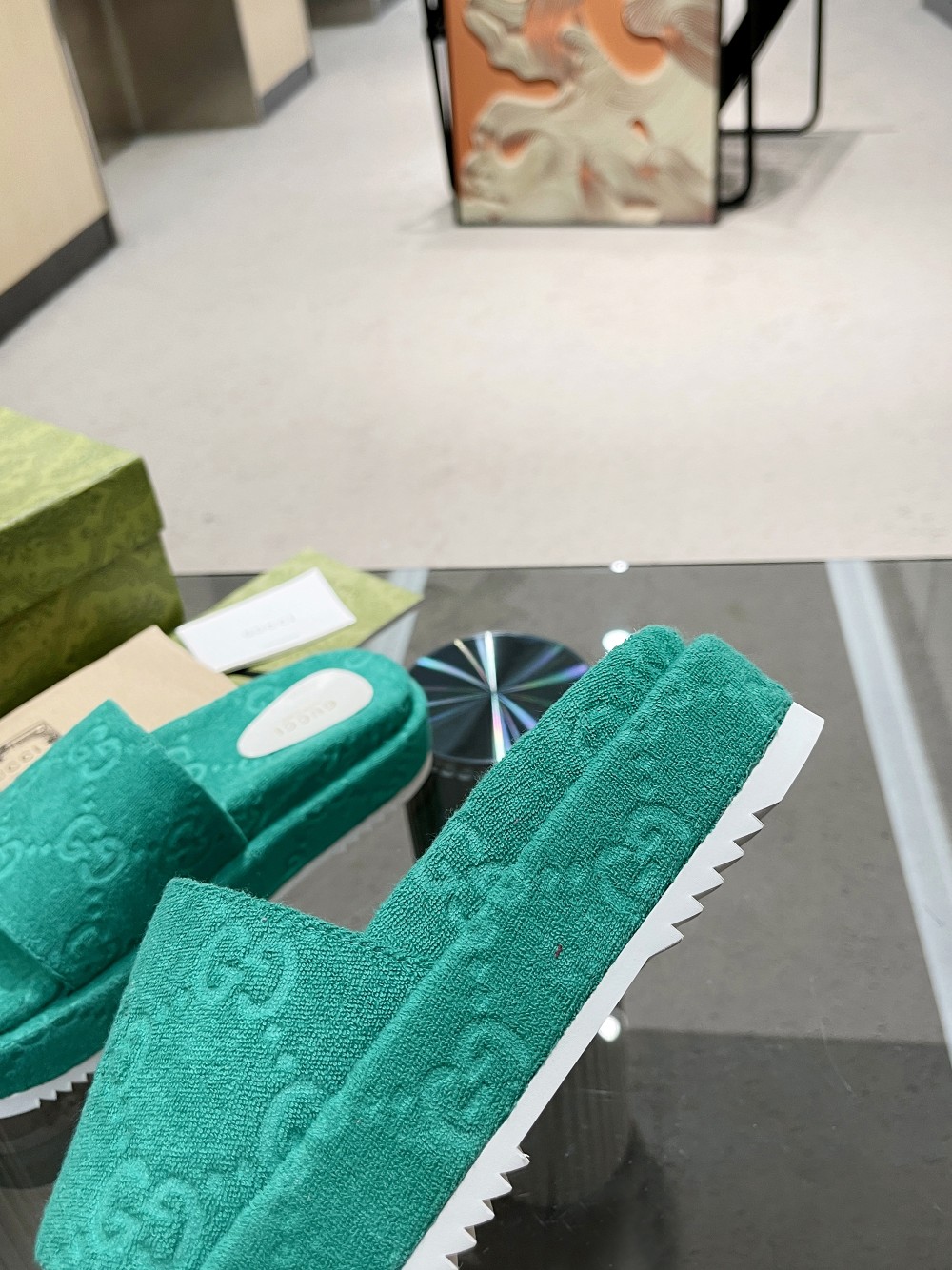 Gvc*1 Women’s GG Platform Sandal Turquoise For Women GG