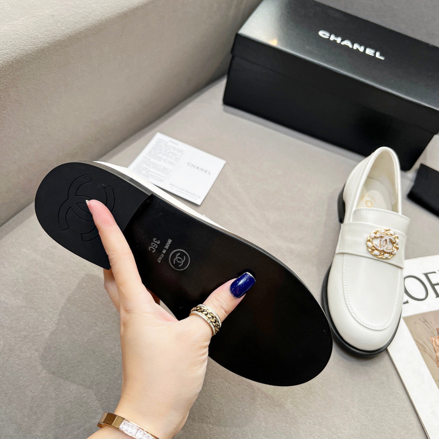 Ch**el Women’s Loafers White For Women