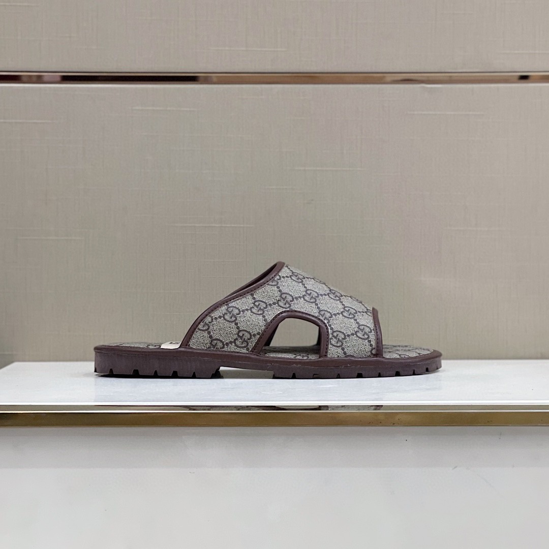 Gvc*1 Men’s GG Svp*me Slide Sandal Brown And Beige For Men ‎624879 96G60 9762