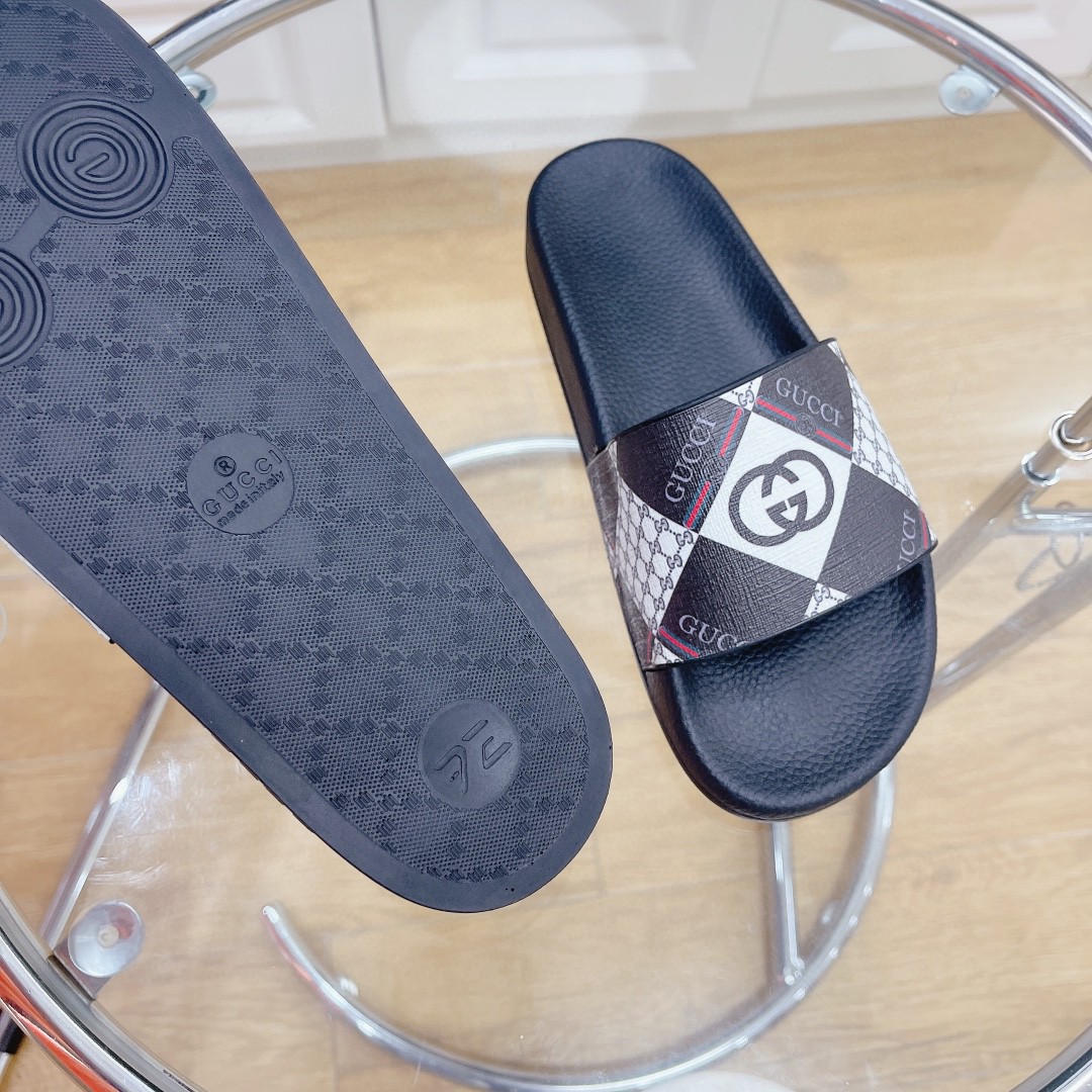 Gvc*1 Women’s Logo GG Svp*me Slides With Web Black For Women 408508