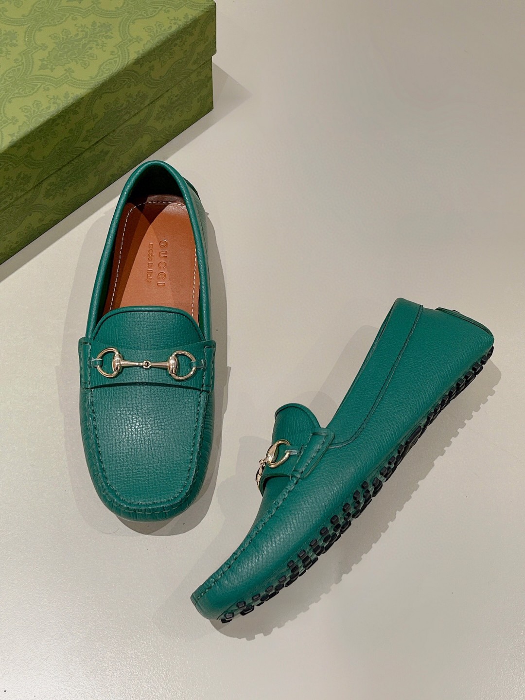 Gvc*1 Men’s Horsebit Driver Green For Men 674254 UDU00 3120