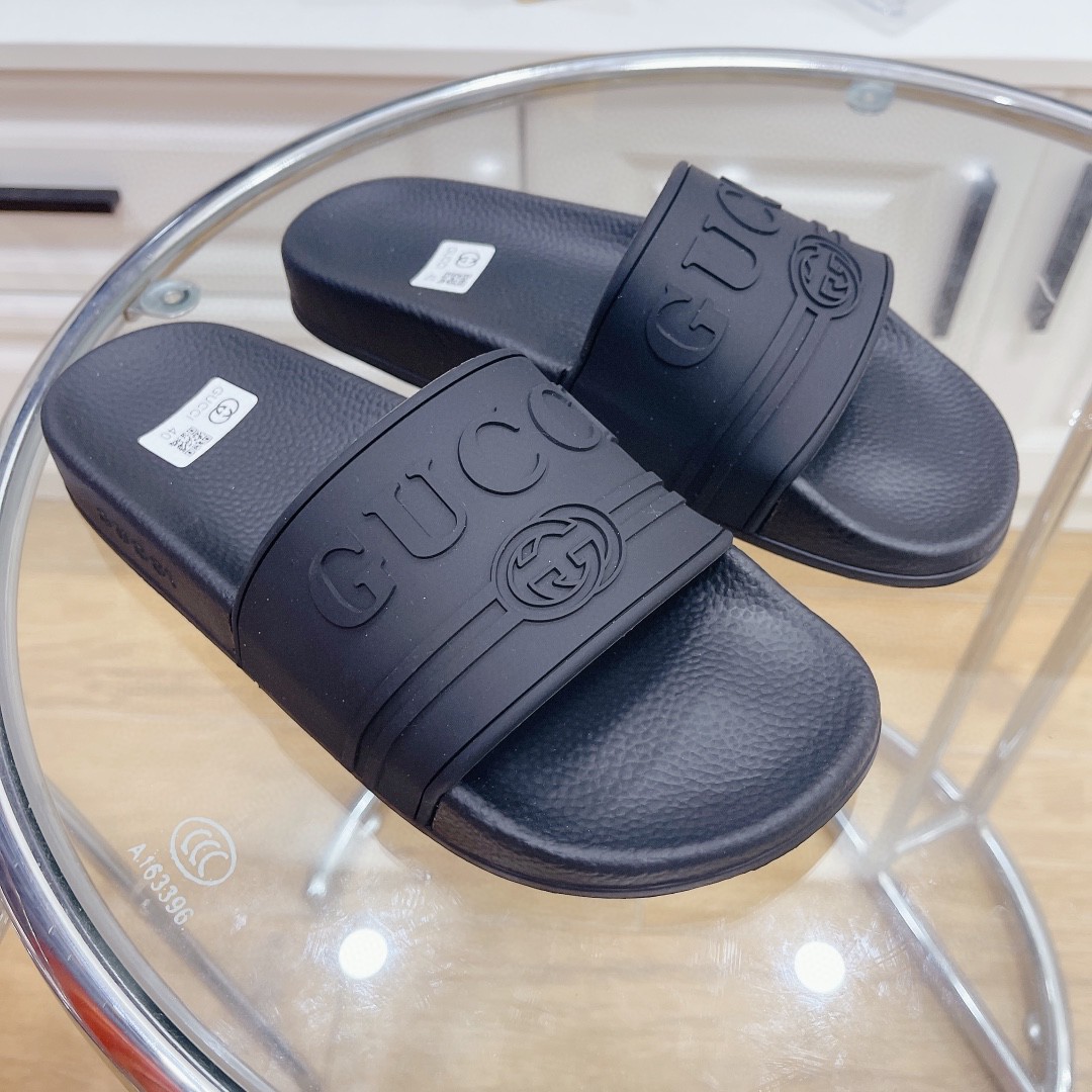 Gvc*1 Women’s Logo Rubber Slide Black For Women 522887 JCZ00 1031