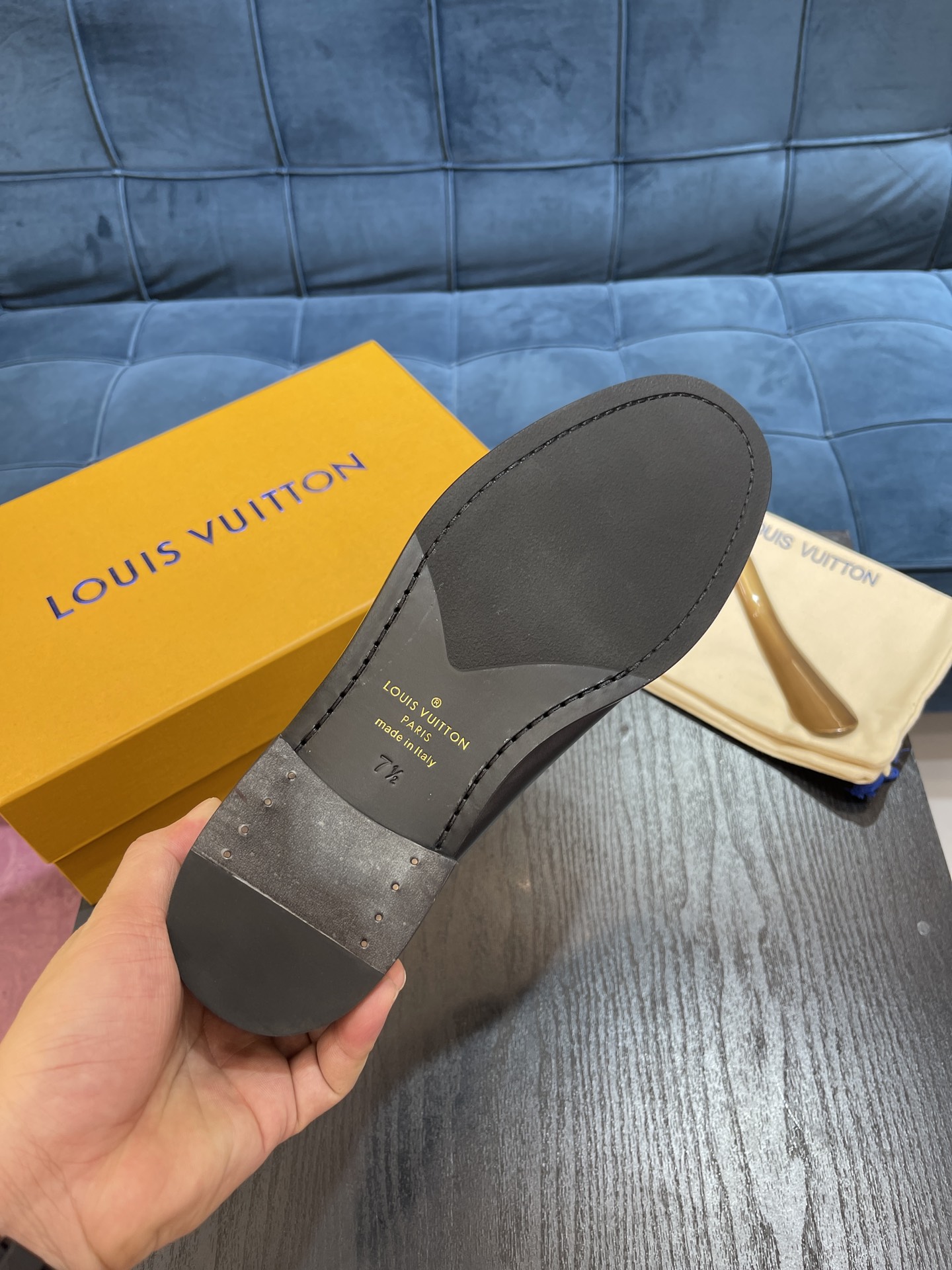 L0vis Vuittion Major Loafer Blue For Men LV 1A9HHI