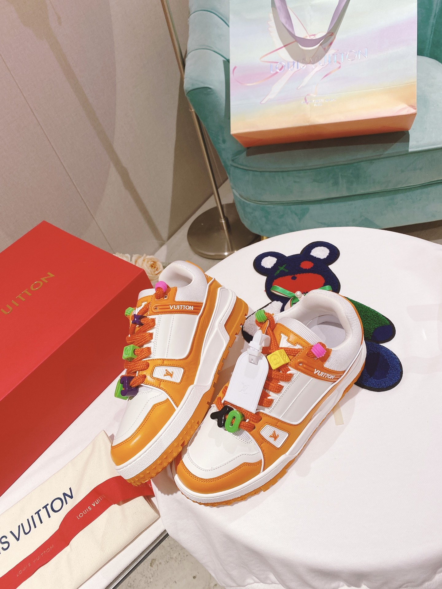 L0vis Vvtt0n Women’s LV Trainer Sneaker Orange For Women LV