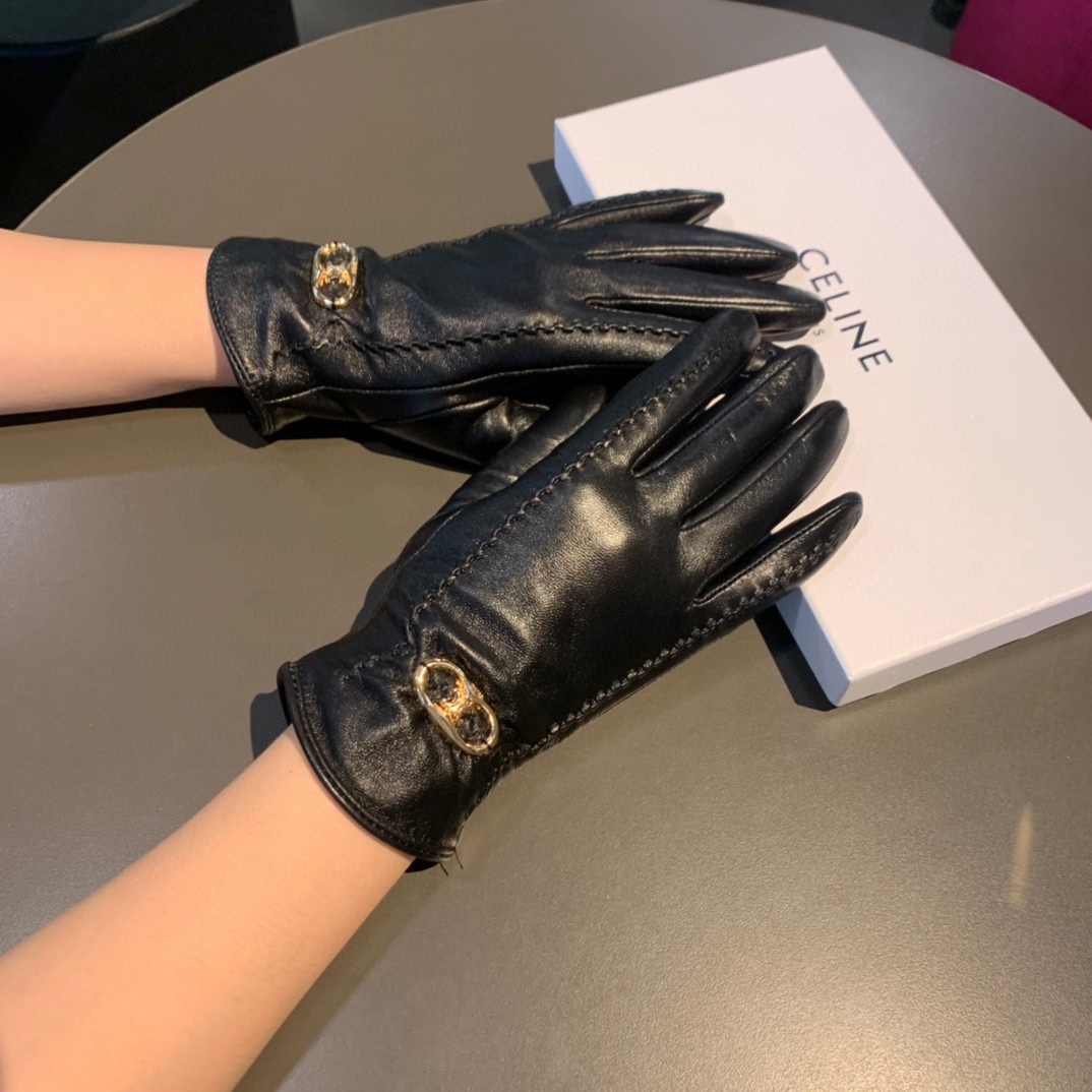 Ce1i*e Triomphe Gloves In Black
