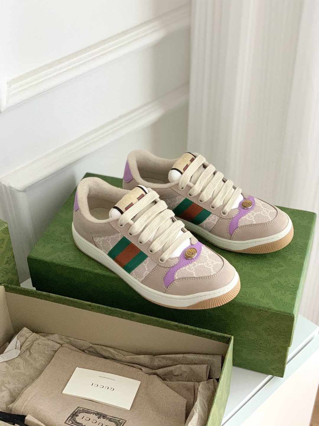 Gvc*1 Women’s Screener Sneaker Beige For Women 546551-HVKI0-9765