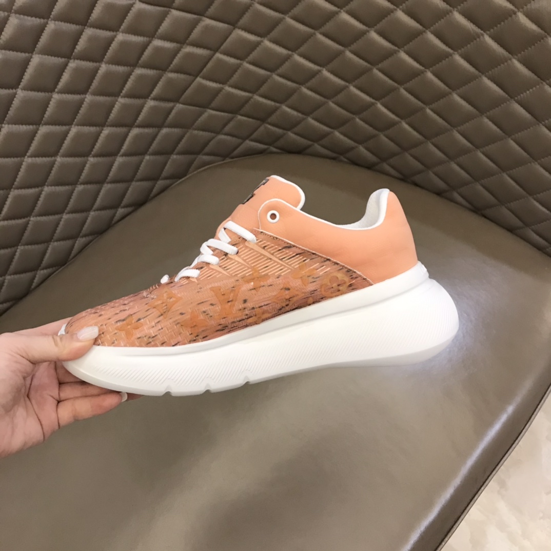 L0vis Vuittion Show Up Sneaker Orange  For Men LV